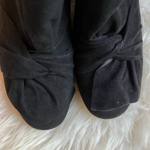NEW Rebecca Minkoff Suede Lara Bow Boot Black bow detail - Picture 13 of 13